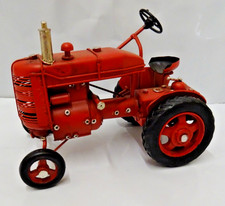 Nostalgischer Oldtimer Traktor Schlepper 16cm rot Blech Retro Antik Stil Modell