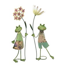 2er Set Dekofiguren Frösche