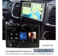 ZENEC Z-E3776 9 Zoll Autoradio kompatibel mit Fiat Ducato III Serie 8 2021-2023