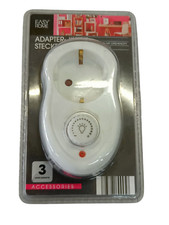 Easy Home Adapter Stecker mit Dimmer Drehknopf & Kindersicherung weiß OVP