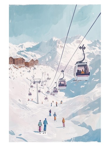 Ski lift abenteuer poster - abenteuer, |