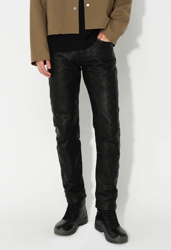 Herren schwarz lederhose 100 - schwarz,