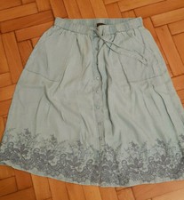 Jeansrock glockig mit Spitze und Gummibund, Marke Yessica Größe M