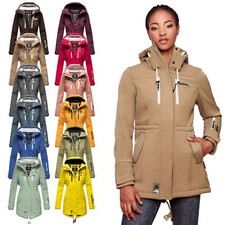 Marikoo Damen Softshell Jacke Frühling wasserabweisend Outdoor lang NEU B614