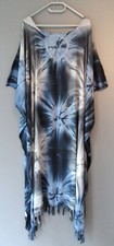 Kaftan Maxi Kleid BLAU GRAU