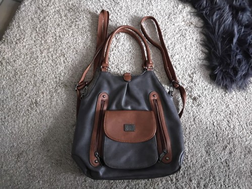 Damen rucksack grau braun - damen-rucksack, in