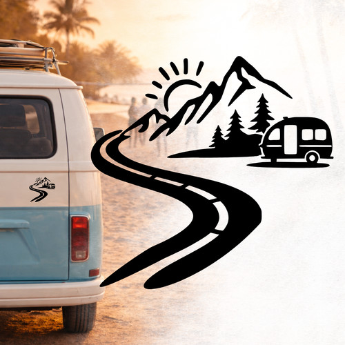 Auto aufkleber berge - auto, |