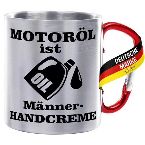 Edelstahltasse mit rotem