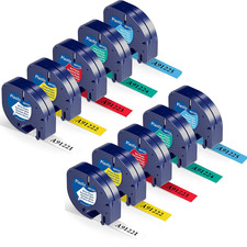 16951 91220 91221 Schriftband für Dymo Letra Tag Band LT-100T 100H XM Weiß 12mm