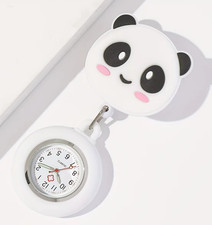 Schwesternuhr Arzt Panda Taschenuhr Aufhängung Ausziehbare Farbe Weiß
