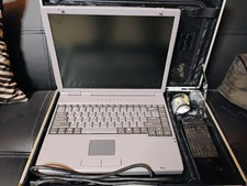 vintage laptop computer with