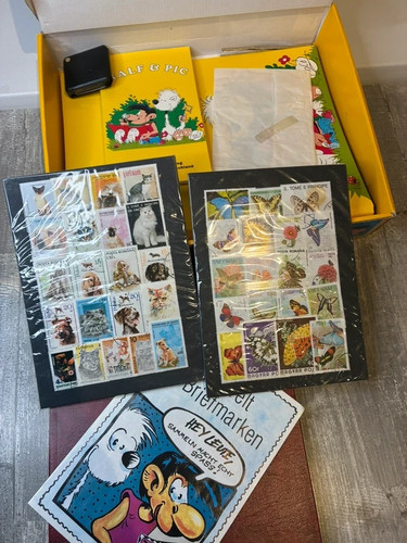 Vintage briefmarken sammelset - vintage, briefmarken-sammelset