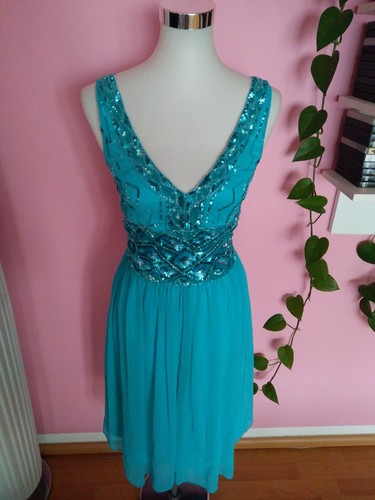 Kleid pailletten türkis - pailletten,,