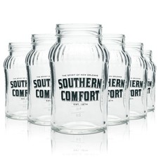 6x Southern Comfort Whiskey Glas Mason Jar 330ml Schraub Gläser Longdrink