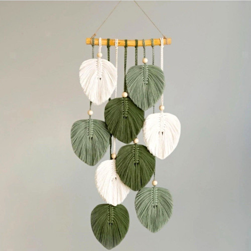 Vertikaler wandbehang blätter - wandbehang,