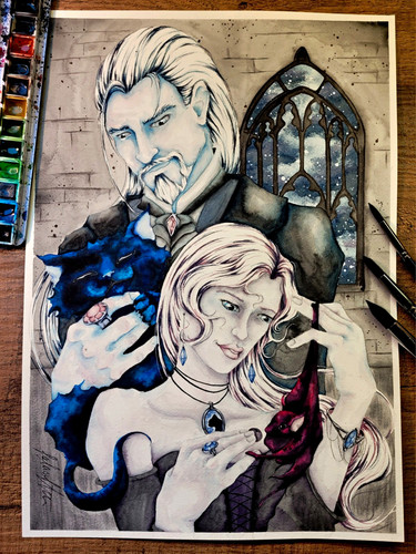 Original aquarell fantasy - aquarell,