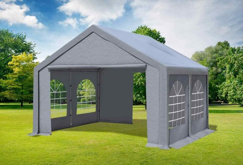 Partyzelt 4x4m grau pvc - 4x4m,