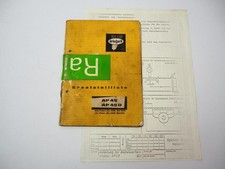 Welger AP 45 45D Aufsammelpresse Ersatzteilliste Anbauanleitung Ballenwerfer