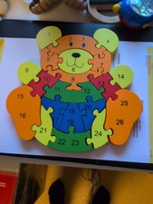 Holzpuzzle Bärchen ABC&123