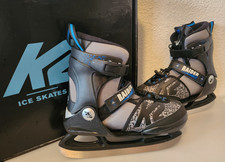 K2 Raider Ice, Kinderschlittschuhe,  Schlittschuhe schwarz/grau/blau, Gr. 32-37