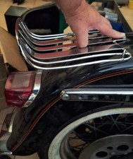Edelstahl Harley Softail Heritage Fat Boy Gepäckträger Luggage Rack stainless