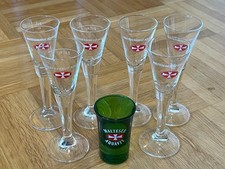 7 Malteserkreuz Aquavit Gläser, 2 cl