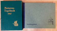 2 alte Maritime TAGEBÜCHER Motoren-Tagebuch 1967 - Schiffstagebuch Logbuch