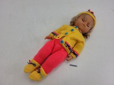 DDR Puppe gestrickte Kleidung 47 cm blond Schlafaugen alt Vintage #259091