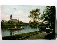 Chemnitz. Am Schlossteich. Alte Ansichtskarte / Postkarte farbig, ungel. um 1910