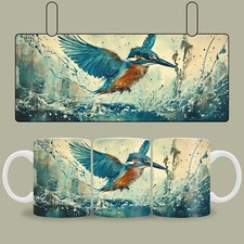 Kaffeetasse Eisvogel Aquarell Tasse Kaffeebecher Geschenk Keramik