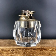 Vintage Penguin Tischfeuerzeug Bleikristall Glas Kristall Feuerzeug Mid Century