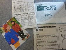 burda super easy Schnittmuster 2925 Jacke Kind Junge ungeschnitten Vintage