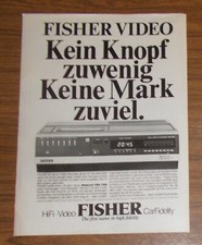 Seltene Werbung vintage FISHER