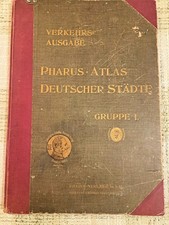 Pharus Städteatlas 1904 - 10 deutsche Städte m. Straßenverzeichnis, Hotels  usw.