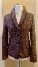 Montego edler Damen Luxus Blazer Bouclé bunte Herbsttöne Chanel-like Gr. 36