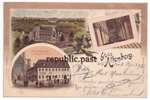 Litho postkarte altenberg - litho,