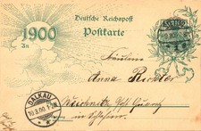 MiNr P 43 Aae Jahrhundertkarte 1900 STETTIN * 1 s Szczecin - DALKAU * * * Dalków