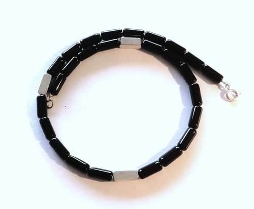 Spinell kette schwarz - spinell,
