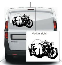 Autoaufkleber: "AWO mit Seitenwagen" Motorrad //KFZ-Aufkleber//Farbwahl