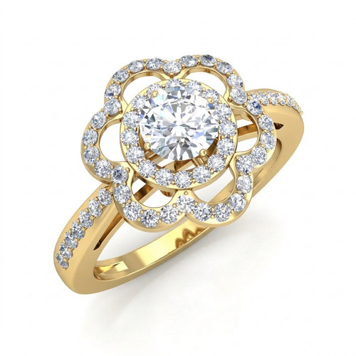 Massiver 14k gelbgold 3ct lab - 3ct,