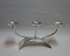 versilberter WMF Kerzenständer / Leuchter 3 -flammig, Breite ca 27.5 cm, vintage