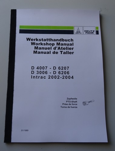 Deutz werkstatthandbuch - deutz,