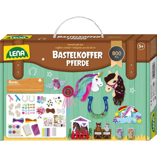Bastelkoffer pferde premium - bastelkoffer, pferde,