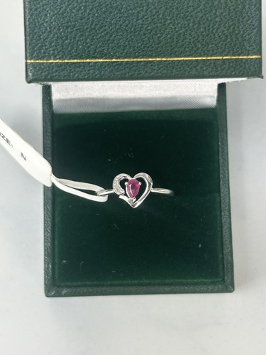 Herzring weißgold rosa - herzring,