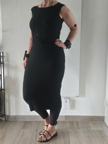 Rundholz dip kleid neu - neu, schwarz