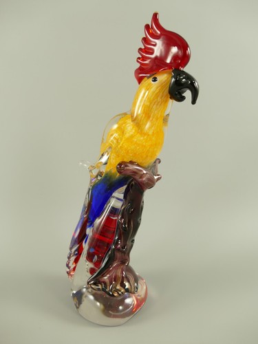 Glasfigur papagei skulptur - glasfigur,