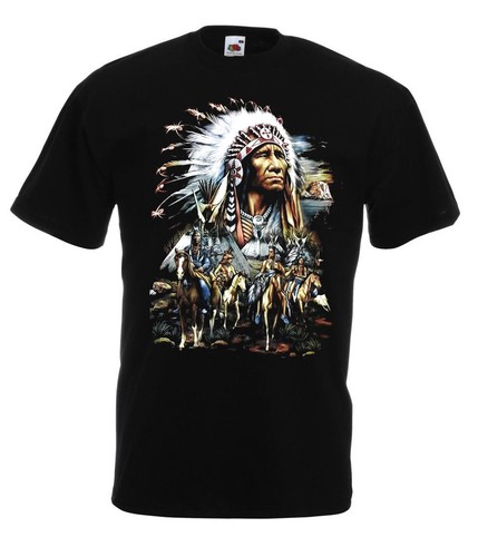 Indianer schwarze shirt - indianer, t-shirt