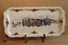 gr. Servierplatte 39cm x 18,5cm Sarreguemines Obernai Frankreich