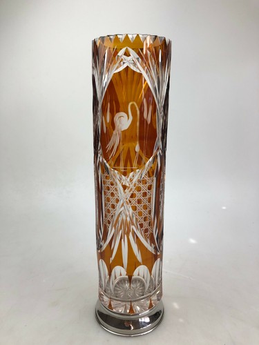 Bleikristall vase gelb - bleikristall,
