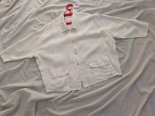 Leinenjacke, weiß, kastig
